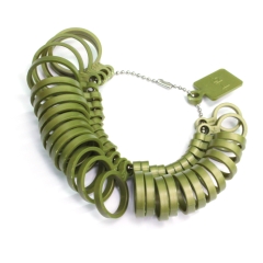 Ring Sizes Gold  Plastic USA 1-15