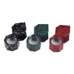 Marbelized Loupe Green 18mm x 10 w/pouch