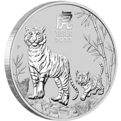 Fine Silver Coin Tiger 2022 1/2oz