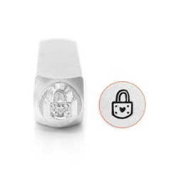 Stamp B/Smith 6mm - Padlock with Heart