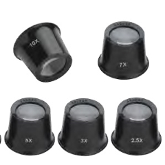 Eye Loupe Plastic Set/5 (2.5x-3x-5x-7x-10x)