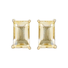 9ct Yellow Gold Citrine Stud Earrings