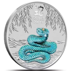 Fine Silver Coin Coloured Snake 2025 1oz