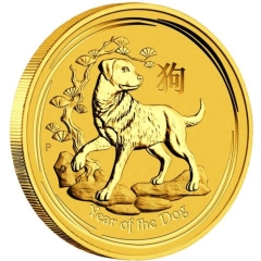 Fine Gold Coin - 1/4oz Australian Lunar Dog 2018