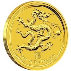 Fine Gold Coin - 1/2oz Australian Lunar Dragon 2012