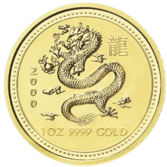 Fine Gold Coin - 1oz Australian Lunar Dragon 2000