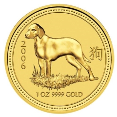 Fine Gold Coin - 1oz Australian Lunar Dog 2006
