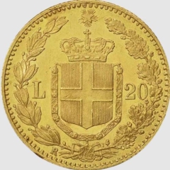 900 Gold Coin - Italian 20 Lira 0.1867oz FGW