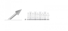 Bur Steel Pointed NN fine 3.50mm