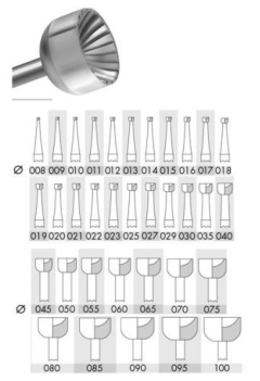 Bur Steel Cup S 9.00mm