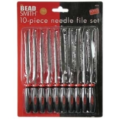 Beadsmith Needle File 10 Piece Set with Handle