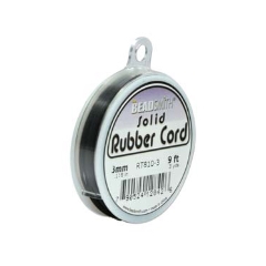 Rubber Cord Black 1.5mm   150ft