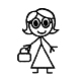 Stamp B/Smith 7mm - Nana Stick Figure