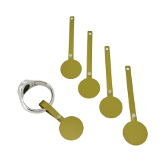 Ring Tag Single End Round 5/8" 16mm Gold