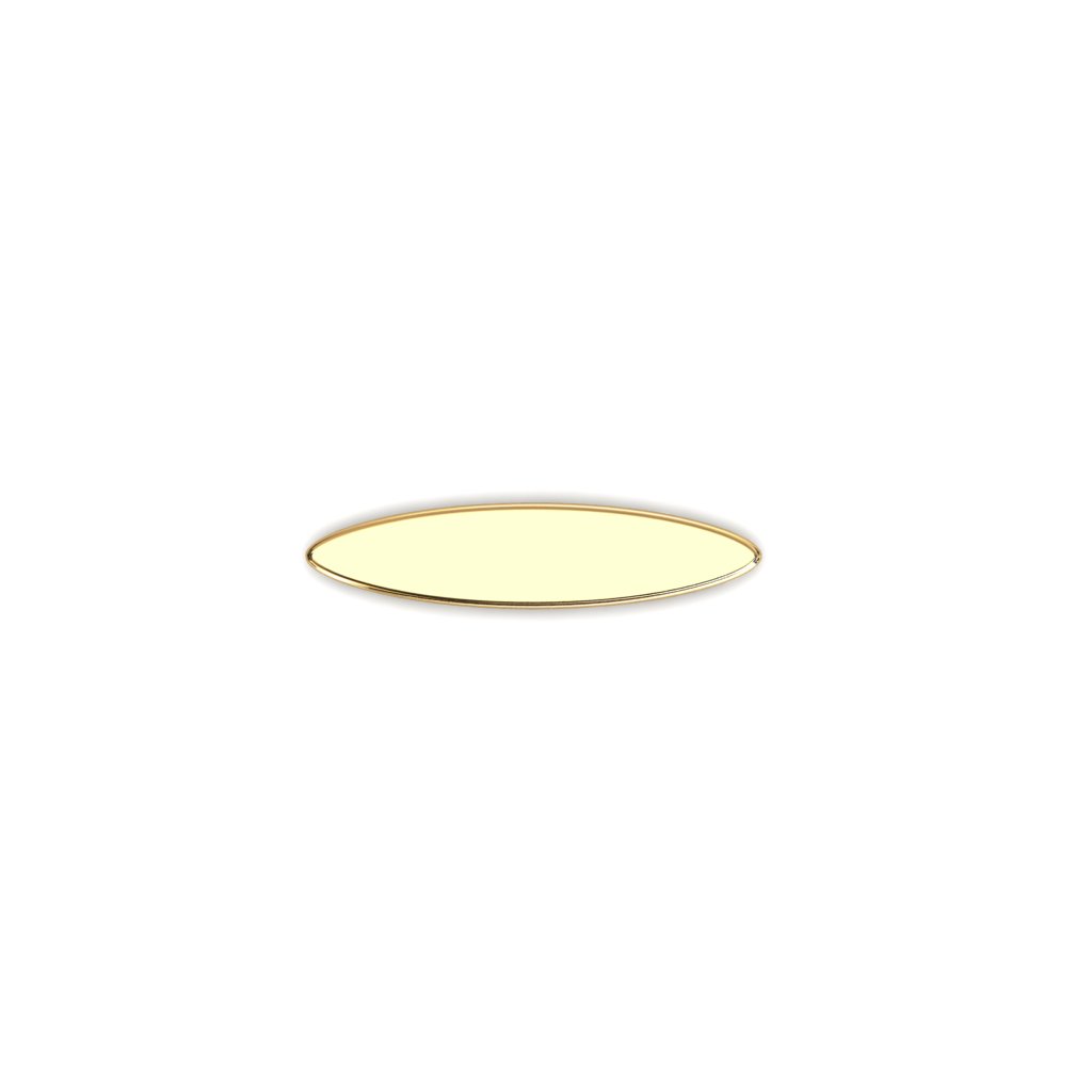 front view of Sharp Oval Wire Rendered
